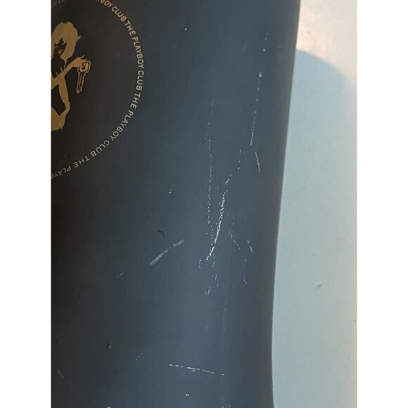 Nice Vintage 1970s The PLAYBOY Club Matte Black Glass Beer Mug RARE - Picture 4 of 8